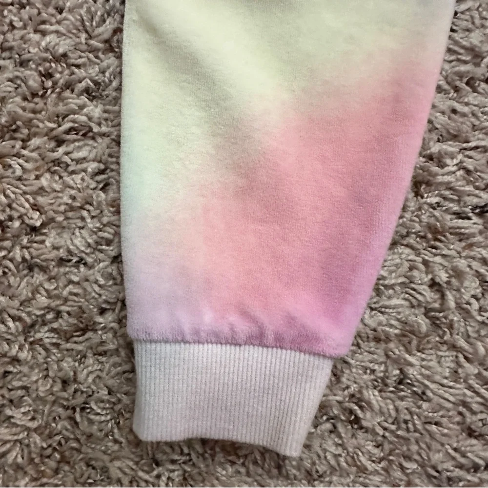 Juicy Couture Kids Tie Dye Rainbow Velour Pants Girls Size 4T Cute Spring